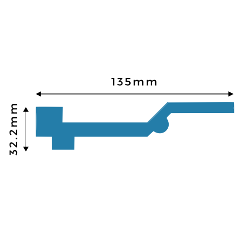 SL005 shadow line cornice profile